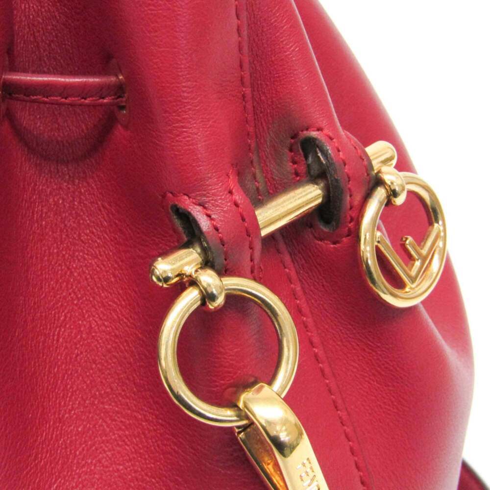 FENDI Red Leather Shoulder Bag - Picture 6 of 13